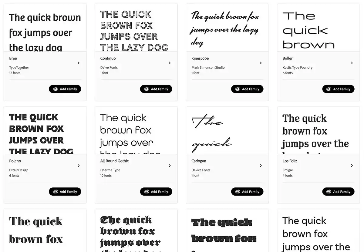 typography adobe fonts