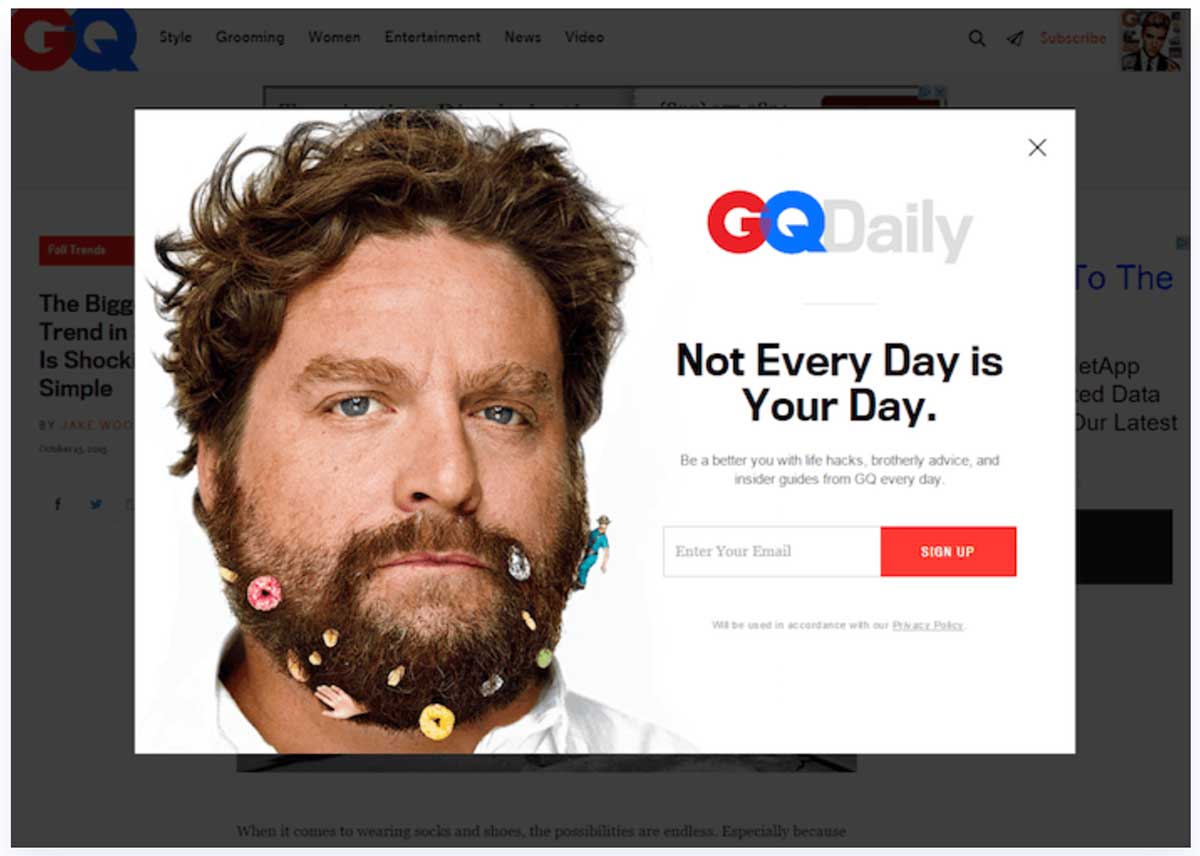 landing page example squeeze page
