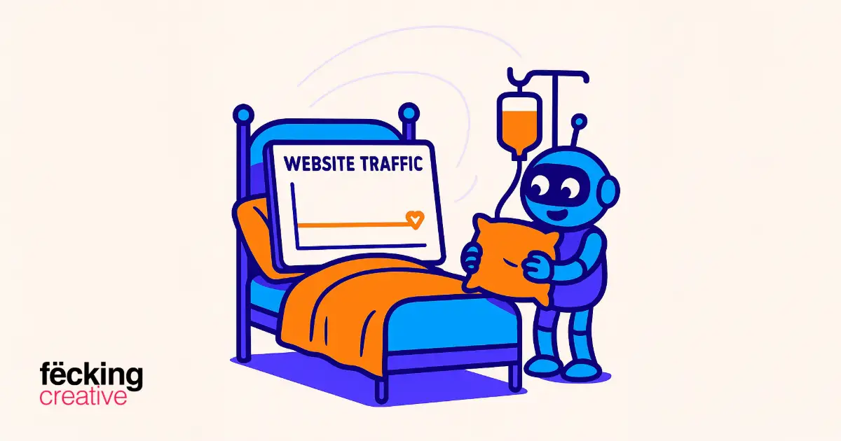 your website traffic is about to die and ai is holding the pillow