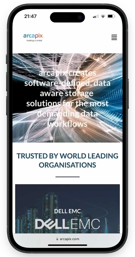 arcapix mobile website