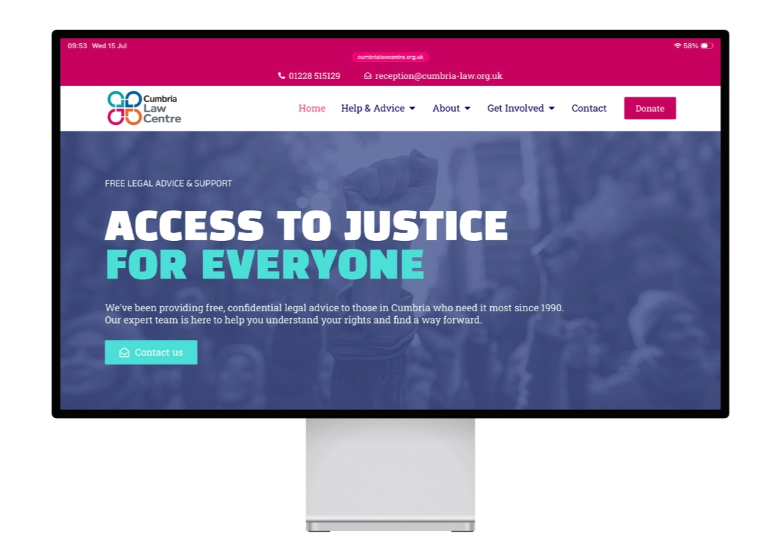 cumbria law centre website case study